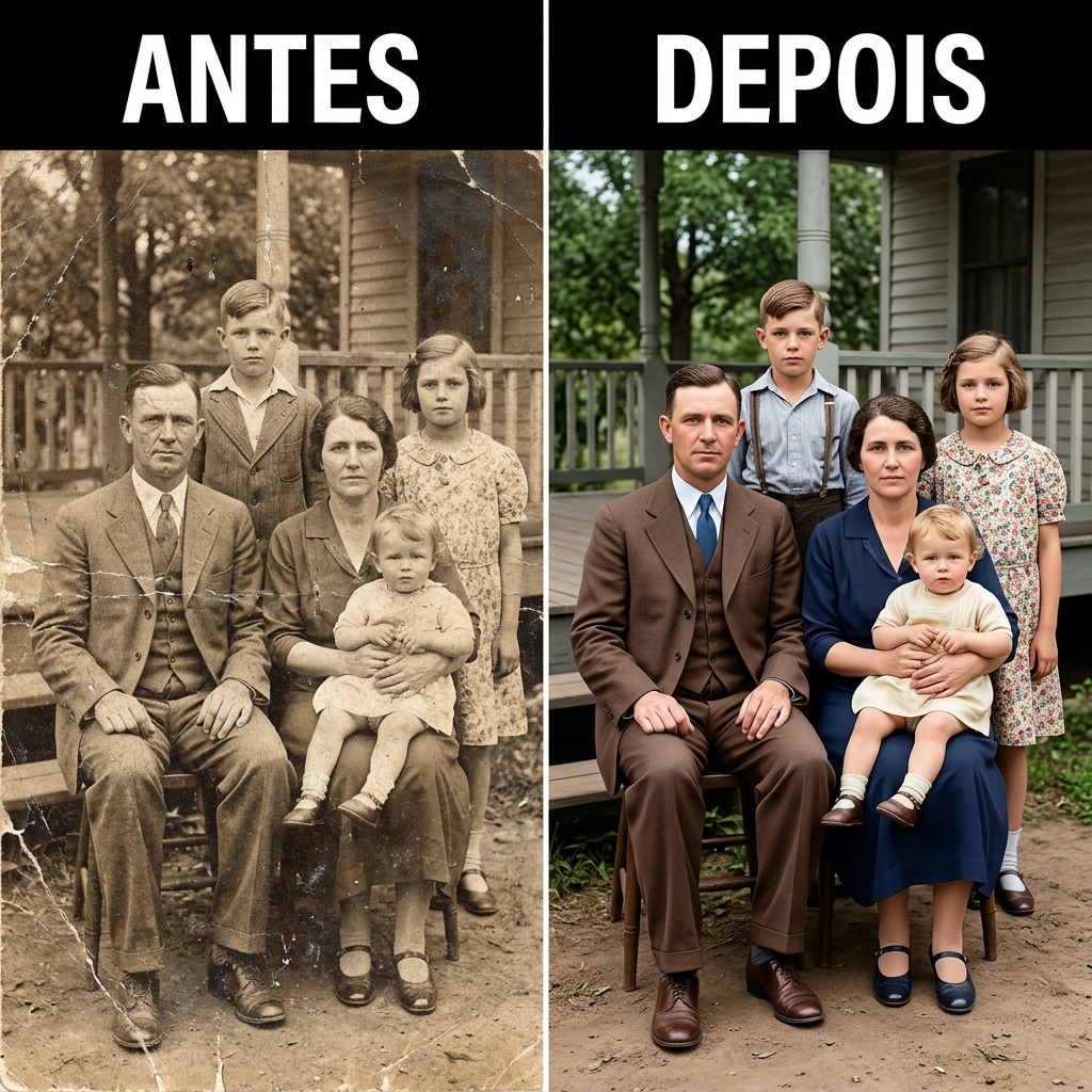 Restauração de Família Antes e Depois